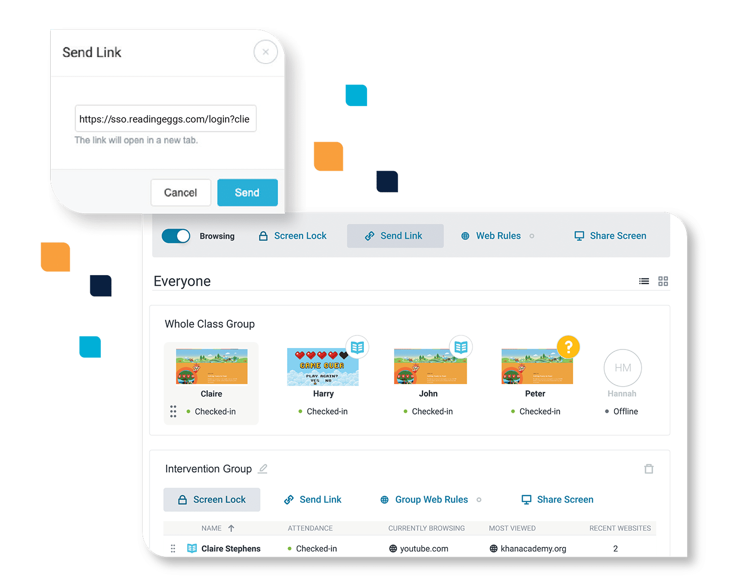 Redirect student focus screenshot