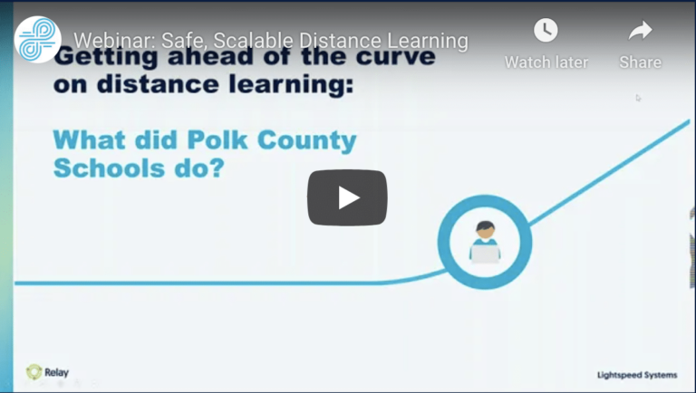 screenshot of recorded youtube video of distance learning webinar