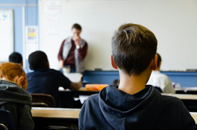 Image of student in class