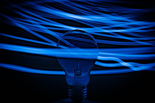Abstract lightbulb graphic