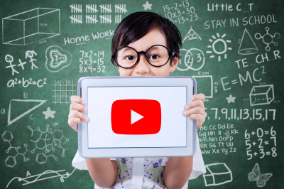 Elementary Student with iPad sharing video